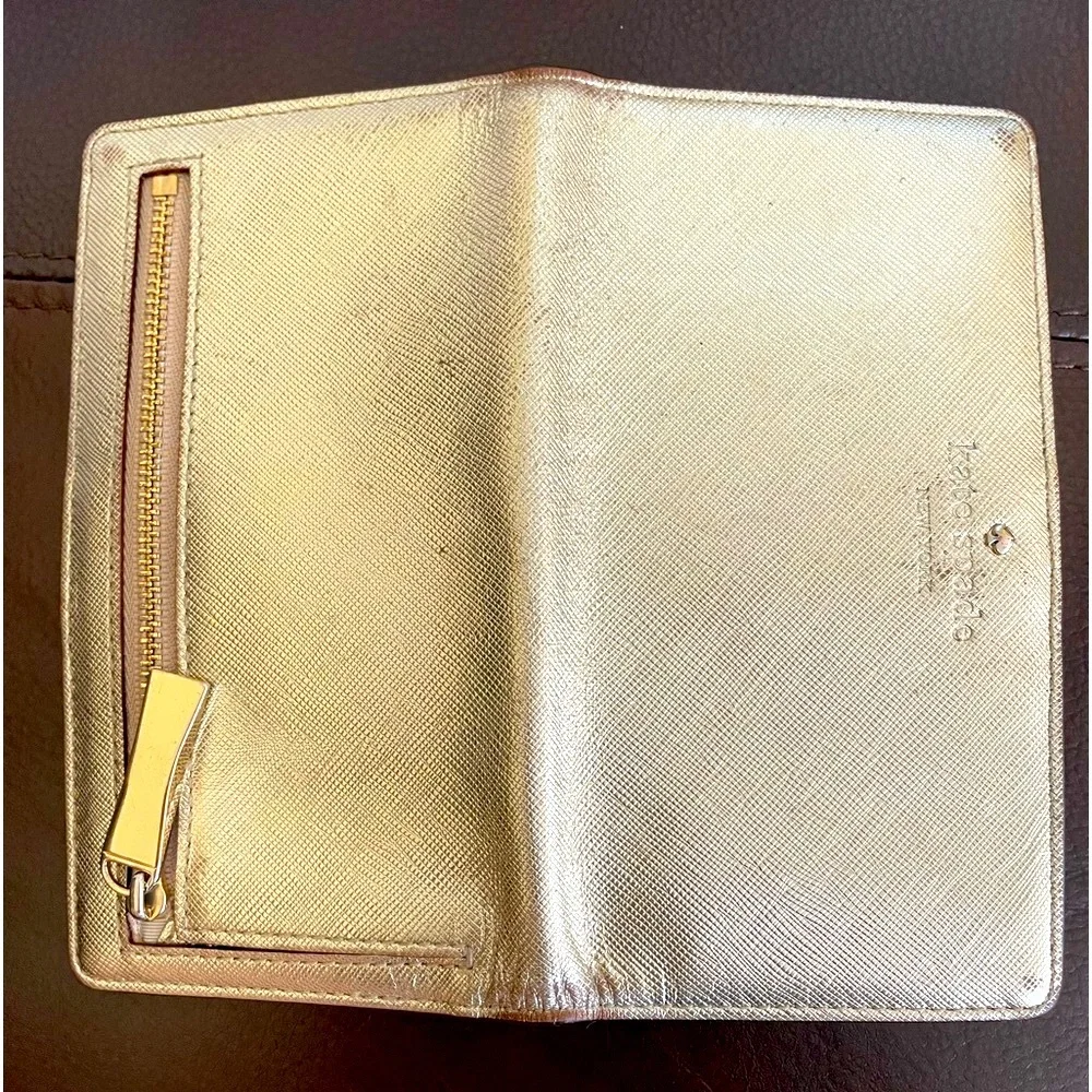 Kate Spade Genuine Leather Gold Wallet